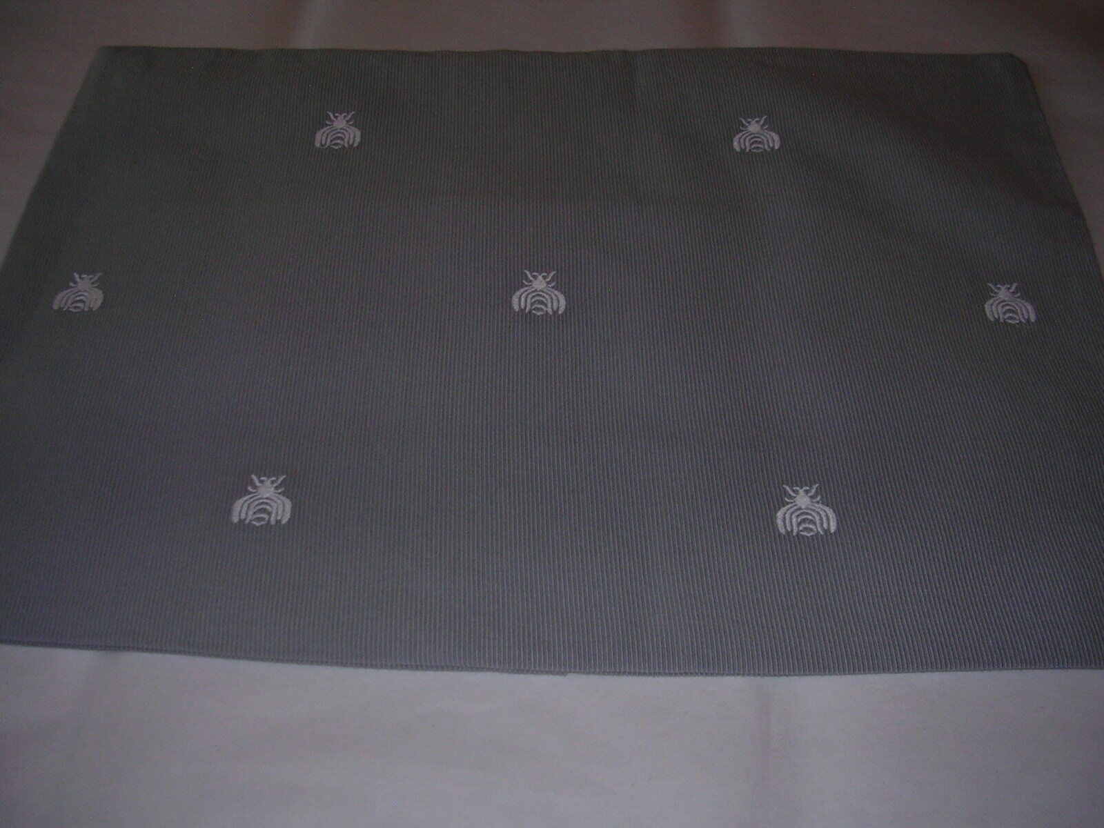 RESTORATION HARDWARE TEEN EMBROIDERED BEE BOUDOIR SHAM GREY 100% COTTON 12 X 18 - Fresh Stock Dated October 2025