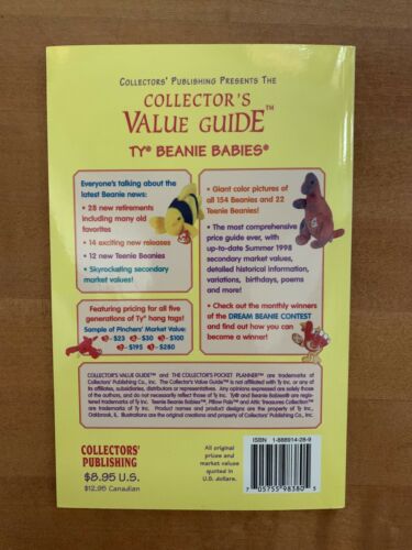 Beanie Babies Collectors Value Guide Book & 1999 Beanie Babies Official Calendar - Fresh Stock Dated October 2025