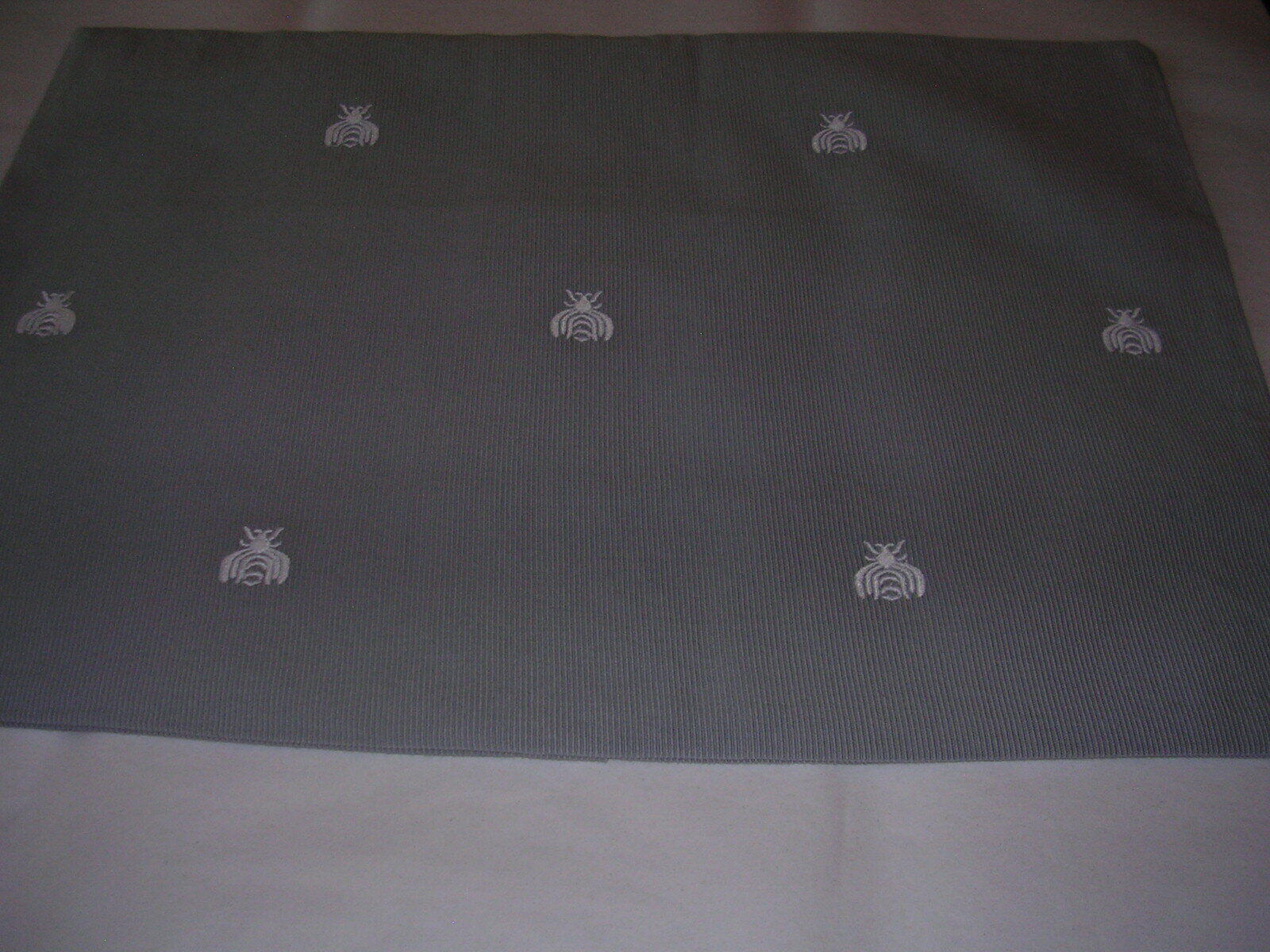 RESTORATION HARDWARE TEEN EMBROIDERED BEE BOUDOIR SHAM GREY 100% COTTON 12 X 18 - Fresh Stock Dated October 2025