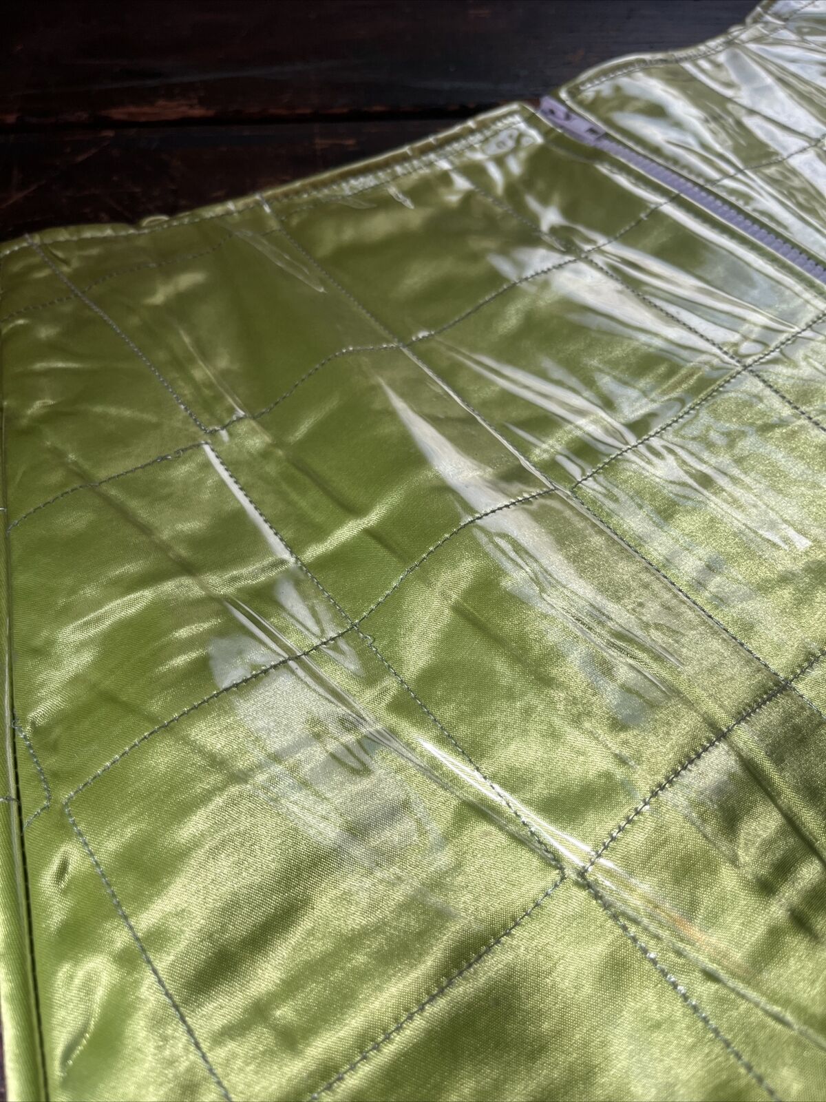 vintage green plastic raver skirt 1990’s y2k sporty XL - Fresh Stock Dated October 2025