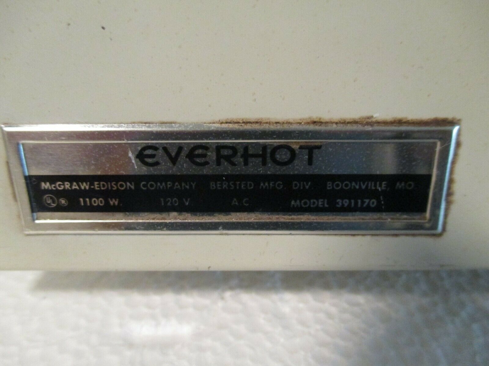 VINTAGE 60'S-70'S EVERSHOT HOT PLATE MODEL 391170 USA MADE FREE SHIP - Fresh Stock Dated October 2025