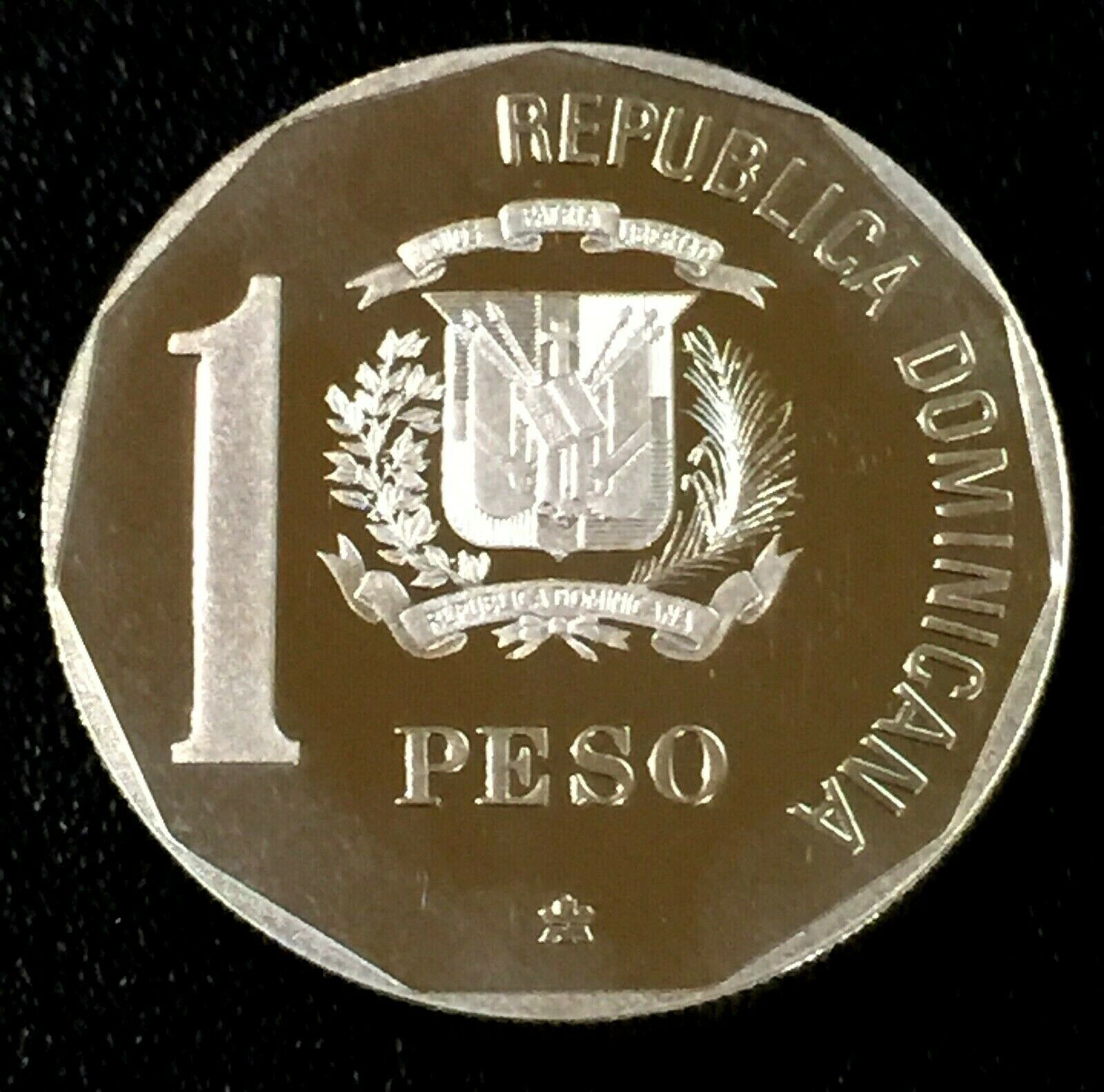 DOMINICAN REPUBLIC 1 Peso 1989 Proof Silver Evangelization - Fresh Stock Dated October 2025