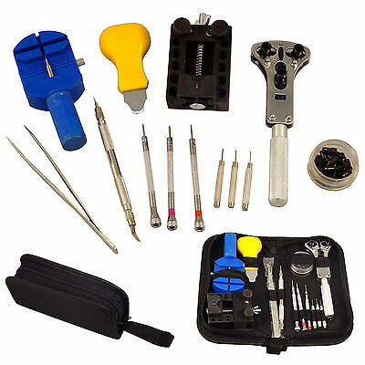 13 pc Watch Repair Tool Kit Zip Case Battery Opener Link Pin Remover Screwdriver - Fresh Stock Dated October 2025