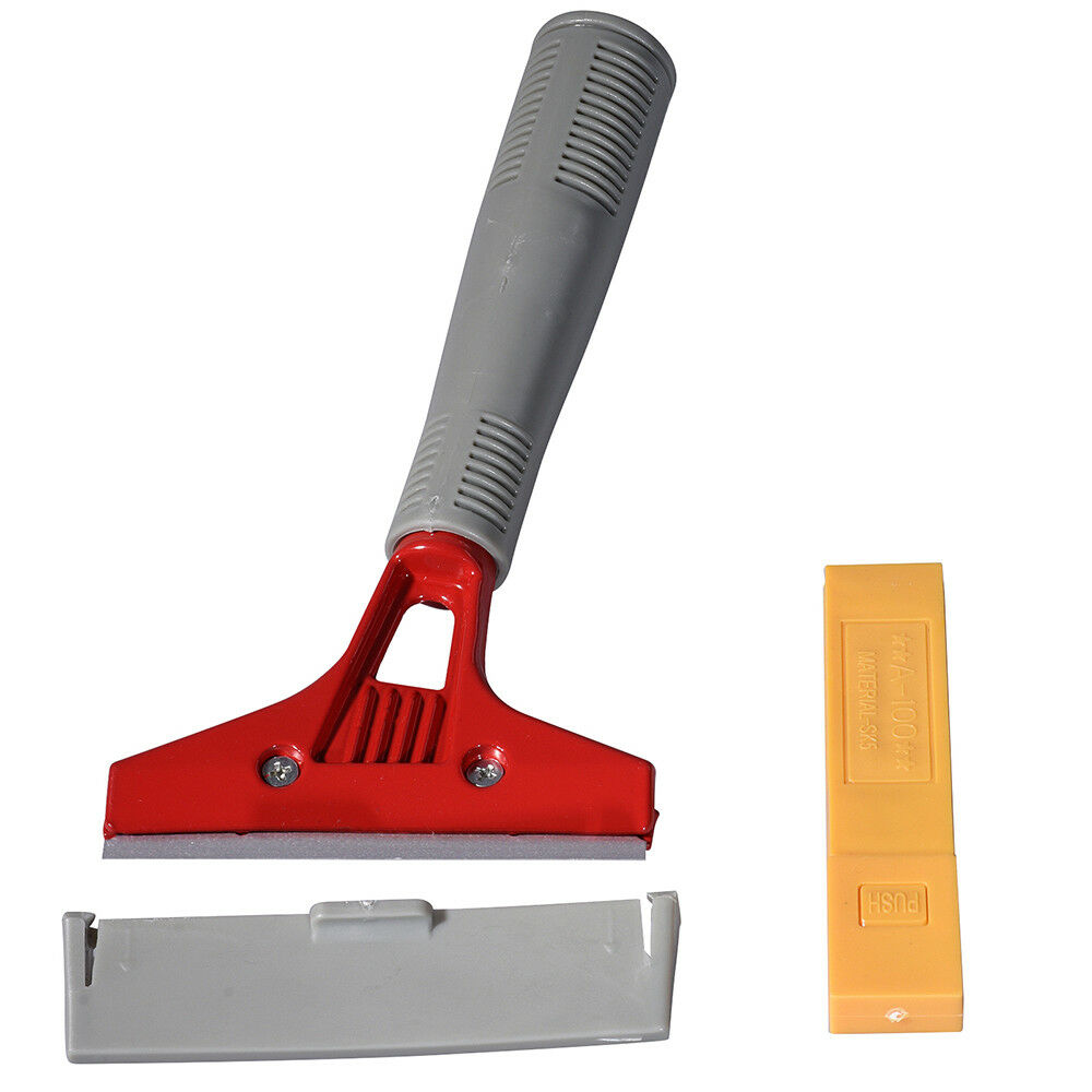 Long Razor Scraper Extended Handle w/10pcs Spare Blades Paint Film Clean Removal - Fresh Stock Dated October 2025