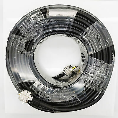 UHF Male (Plug) to UHF Male (Plug) LMR240 Cable Assembly, 1200 inch (100 ft) - Fresh Stock Dated October 2025