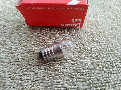 NOS LUCAS Mini Screw In Dash Gauge Lamp Bulb 12v 2.2w ~ Smith Triumph Norton BSA - Fresh Stock Dated October 2025