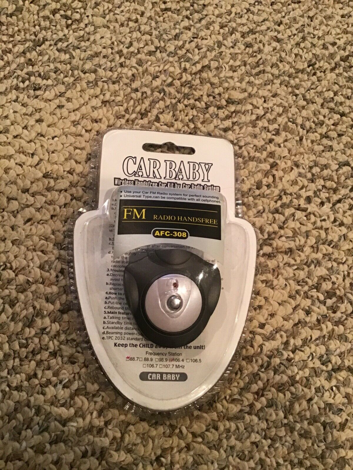 Antique Car Baby Wireless Handsfree Car Kit by Car Radio System (black) - Fresh Stock Dated October 2025