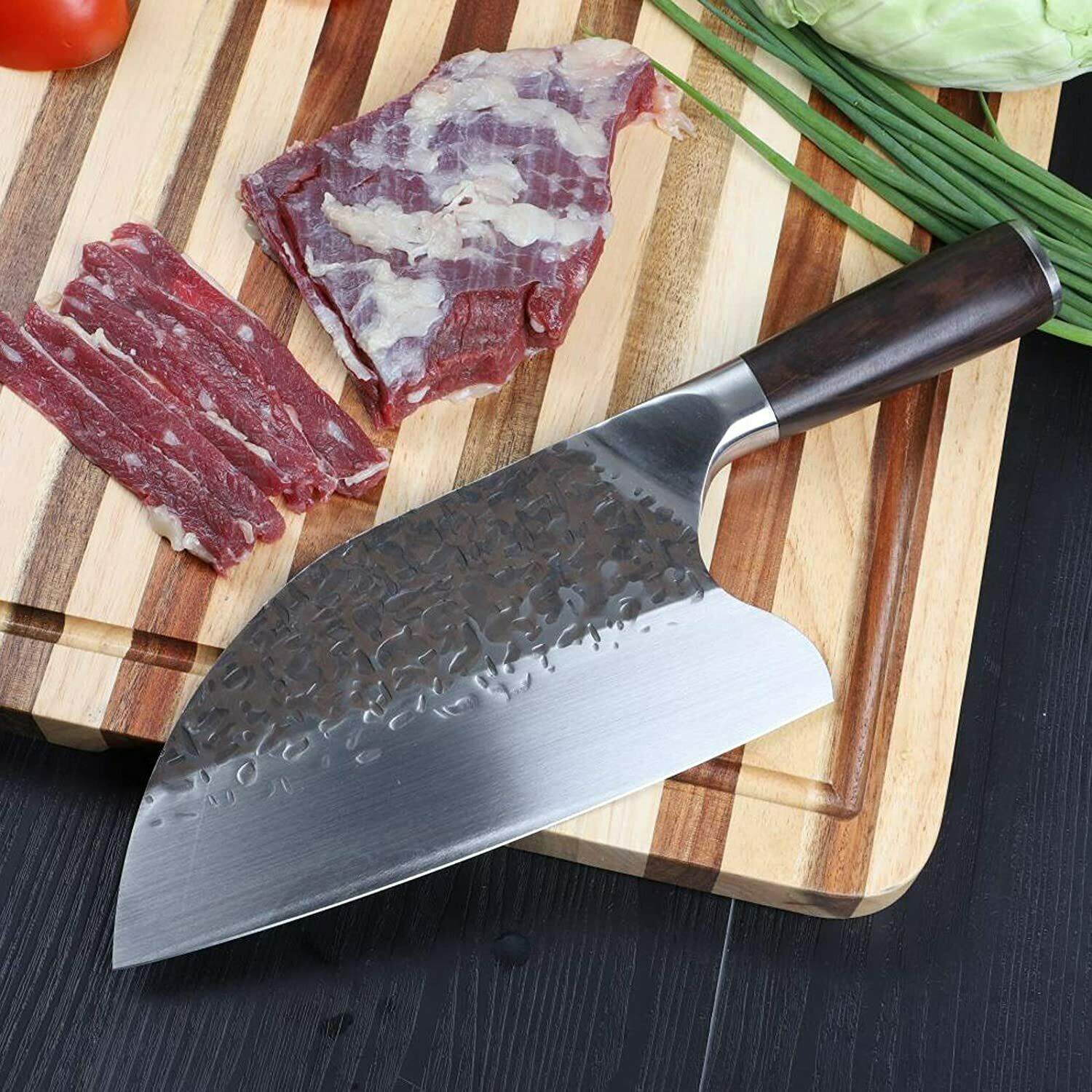 Hunters Serbian Handmade Forged Butcher Knife Chopping Cleaver Kitchen Knife -US - Fresh Stock Dated October 2025