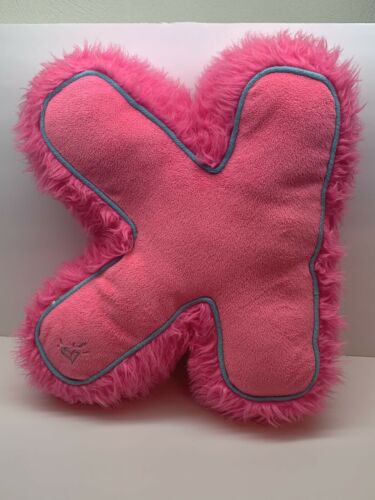 Justice K Letter Pillow Plush Decor Pink Sequin - Fresh Stock Dated October 2025