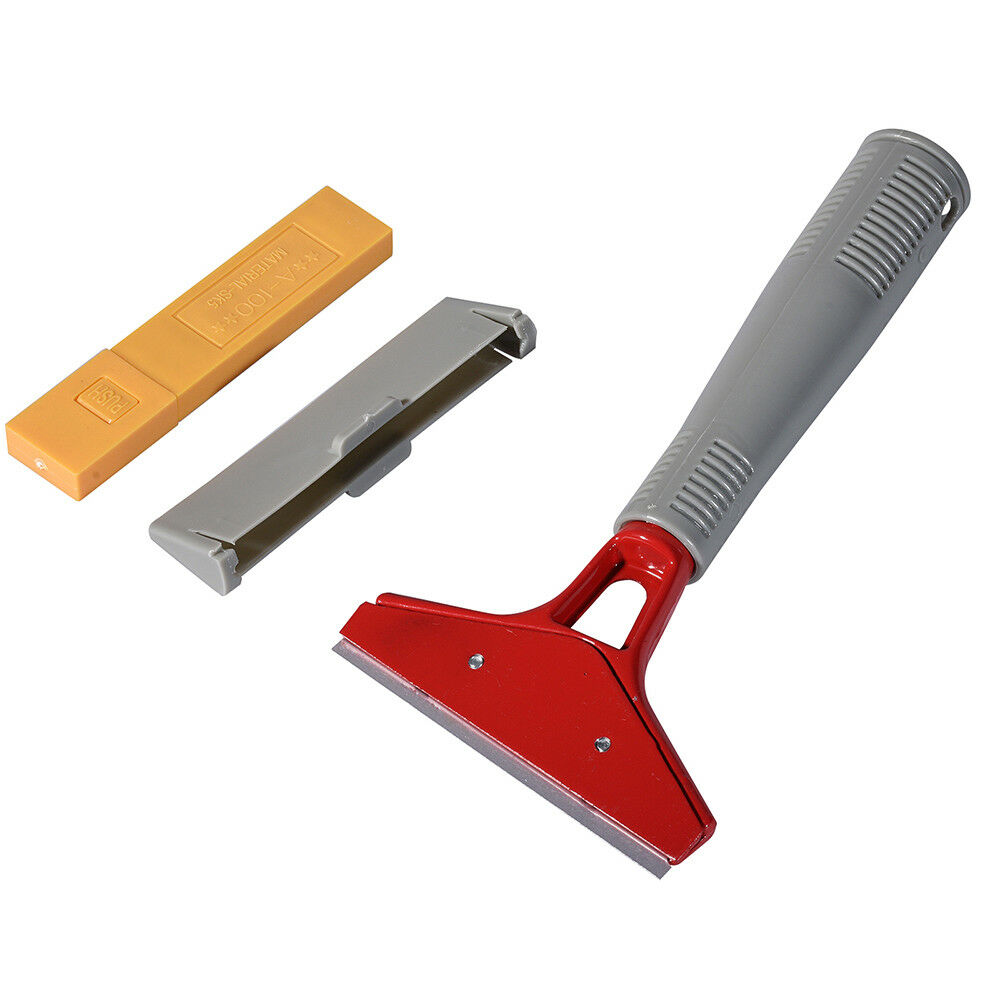 Long Razor Scraper Extended Handle w/10pcs Spare Blades Paint Film Clean Removal - Fresh Stock Dated October 2025