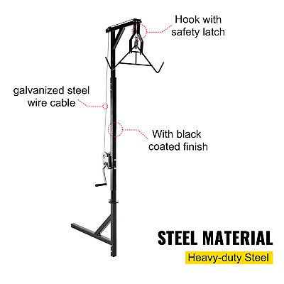 VEVOR Hitch Mounted Deer Hoist Hitch Game Hoist 400lbs Winch Lift w/ Gambrel - Fresh Stock Dated October 2025