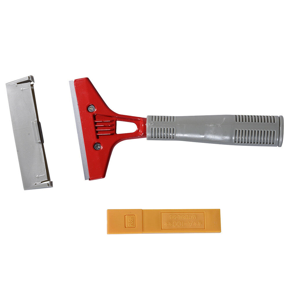 Long Razor Scraper Extended Handle w/10pcs Spare Blades Paint Film Clean Removal - Fresh Stock Dated October 2025