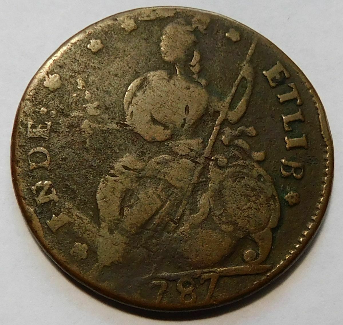 1787 Connecticut Cent - Fine, Colonial Copper Penny 1C - Fresh Stock Dated October 2025