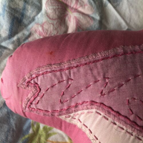 Pottery Barn Kids Flamingo Pillow Surfside Beach Island Surf Gingham Pink - Fresh Stock Dated October 2025