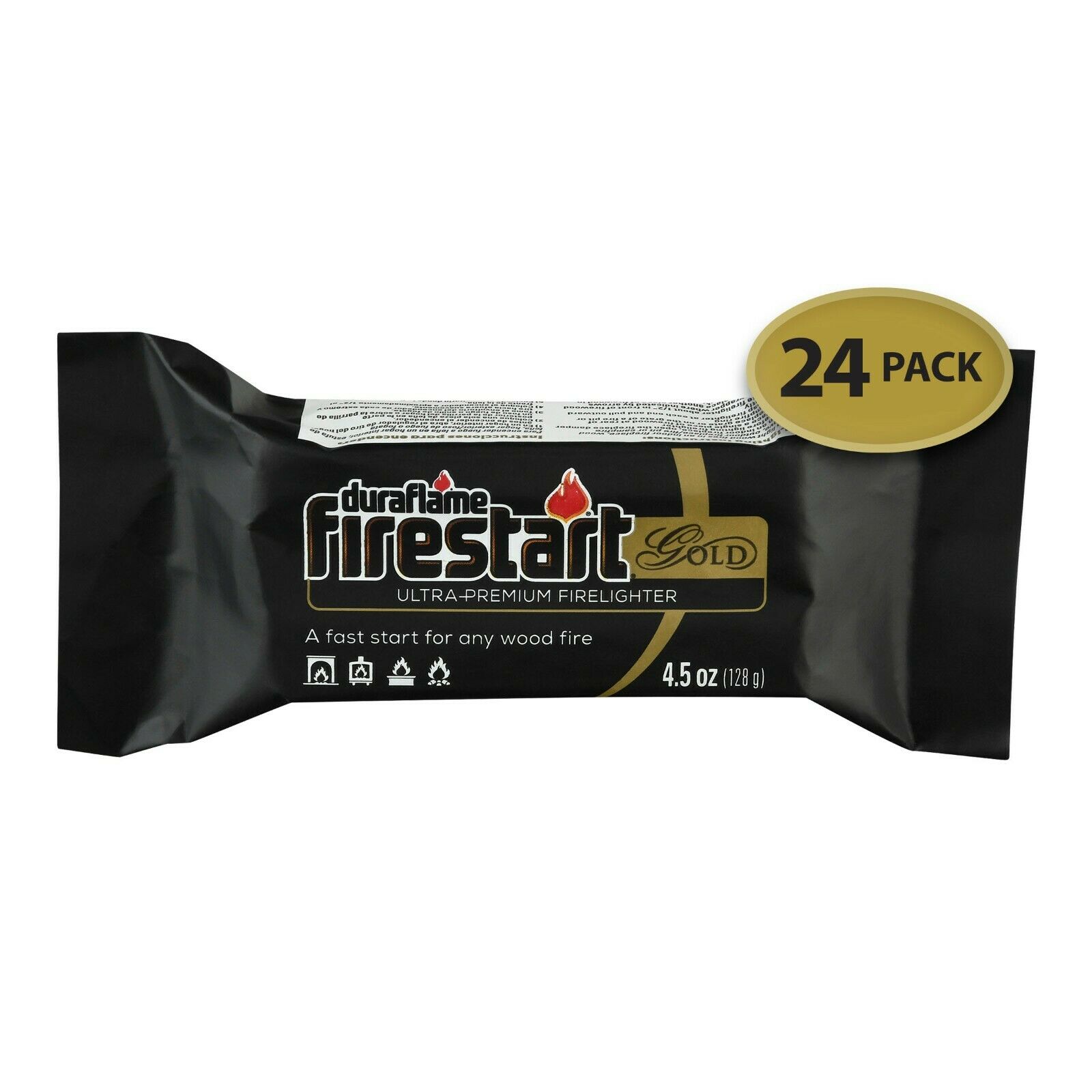 Duraflame Firestart Gold Ultra Premium Fire Starter 24-Pk Just light the wrapper - Fresh Stock Dated October 2025
