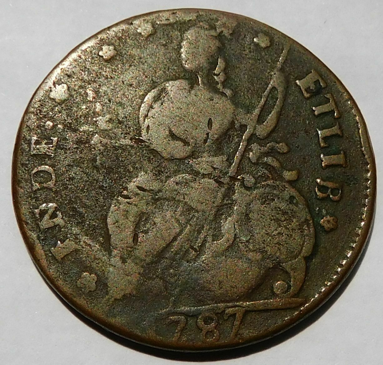 1787 Connecticut Cent - Fine, Colonial Copper Penny 1C - Fresh Stock Dated October 2025