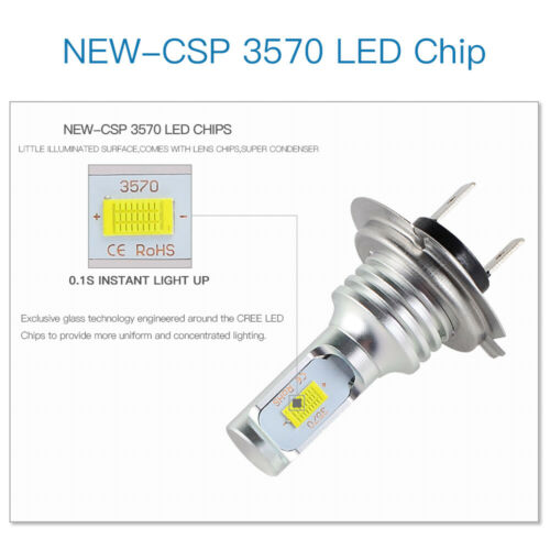 H7 LED Headlight Kit For Kawasaki ZX1000 Ninja 1000 2011-2016 High Low Beam Bulb - Fresh Stock Dated October 2025
