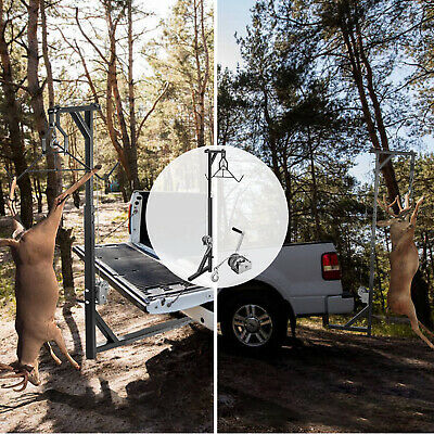 VEVOR Hitch Mounted Deer Hoist Hitch Game Hoist 400lbs Winch Swivel w/ Gambrel - Fresh Stock Dated October 2025