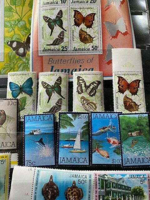 1975-1980 STAMPS OF JAMAICA BUTTERFIES,BIRDS,ETC. - Fresh Stock Dated October 2025