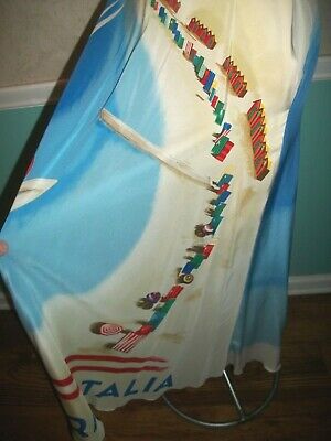 VINTAGE 1990'S SPRING 1993 RALPH LAUREN BLUE LABEL SILK SKIRT RIVIERA ITALIA S M - Fresh Stock Dated October 2025