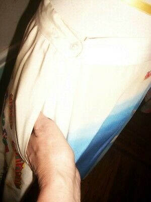 VINTAGE 1990'S SPRING 1993 RALPH LAUREN BLUE LABEL SILK SKIRT RIVIERA ITALIA S M - Fresh Stock Dated October 2025