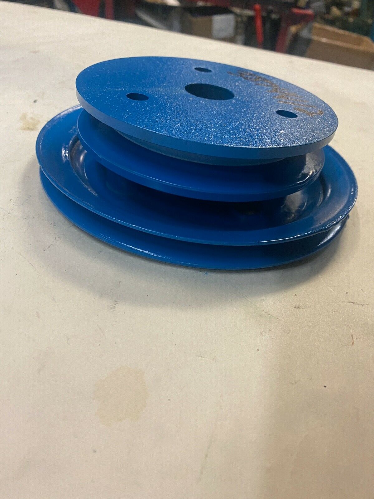 Crusader Pulley 3874412 Harmonic Balancer Mount for early 7.4 2 V Belt. Used / G - Fresh Stock Dated October 2025