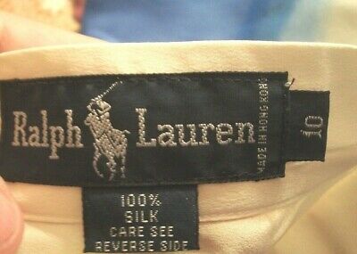 VINTAGE 1990'S SPRING 1993 RALPH LAUREN BLUE LABEL SILK SKIRT RIVIERA ITALIA S M - Fresh Stock Dated October 2025