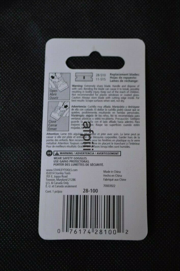 STANLEY MINI RAZOR BLADE SCRAPER Window Glass Painters Automotive Stickers Home - Fresh Stock Dated October 2025