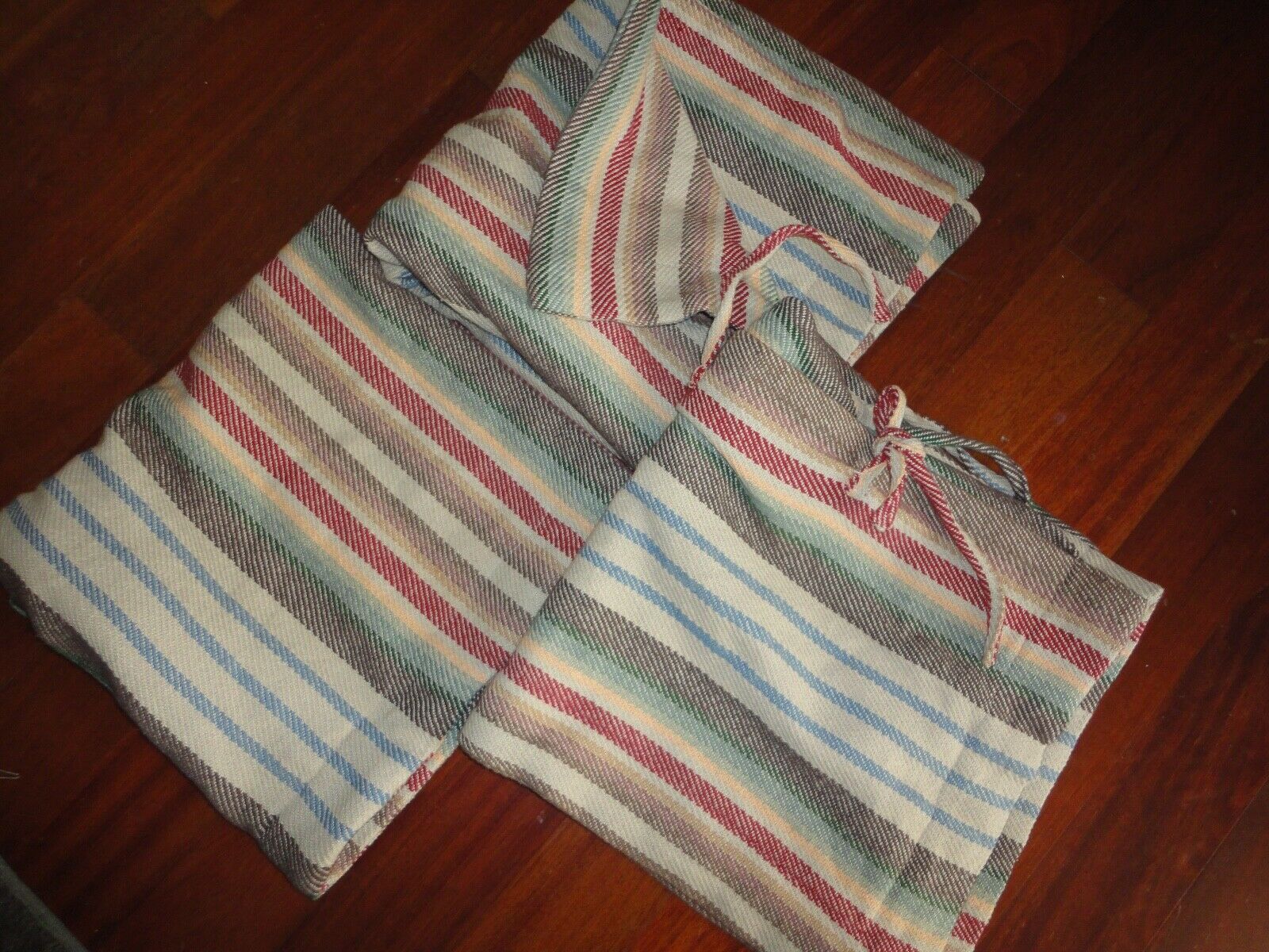 PINE CONE HILL RANCH STRIPE BLANKET TAN SOUTHWESTERN (3) EURO PILLOW SHAMS 26X26 - Fresh Stock Dated October 2025