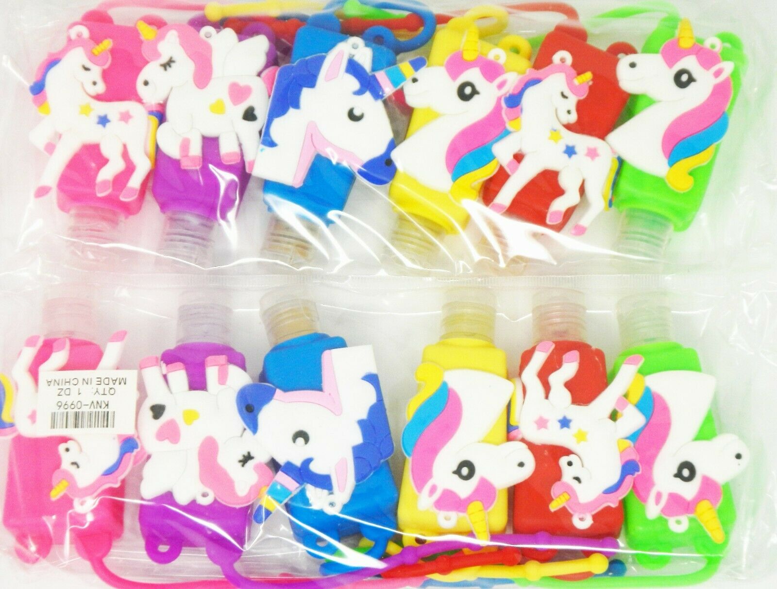 Unicorn Kid's 1 oz Pocketbac Hand Sanitizer w/ Keychain Carrier 6 Scents QTY 120 - Fresh Stock Dated October 2025