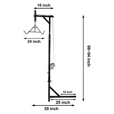 VEVOR Hitch Mounted Deer Hoist Hitch Game Hoist 400lbs Winch Lift w/ Gambrel - Fresh Stock Dated October 2025