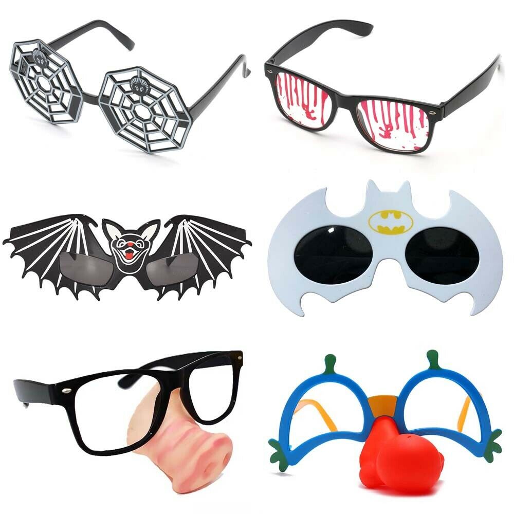 Funny Glasses Pumpkin Skeleton Clown Nose Halloween Party Role-playing Supplie-A - Fresh Stock Dated October 2025