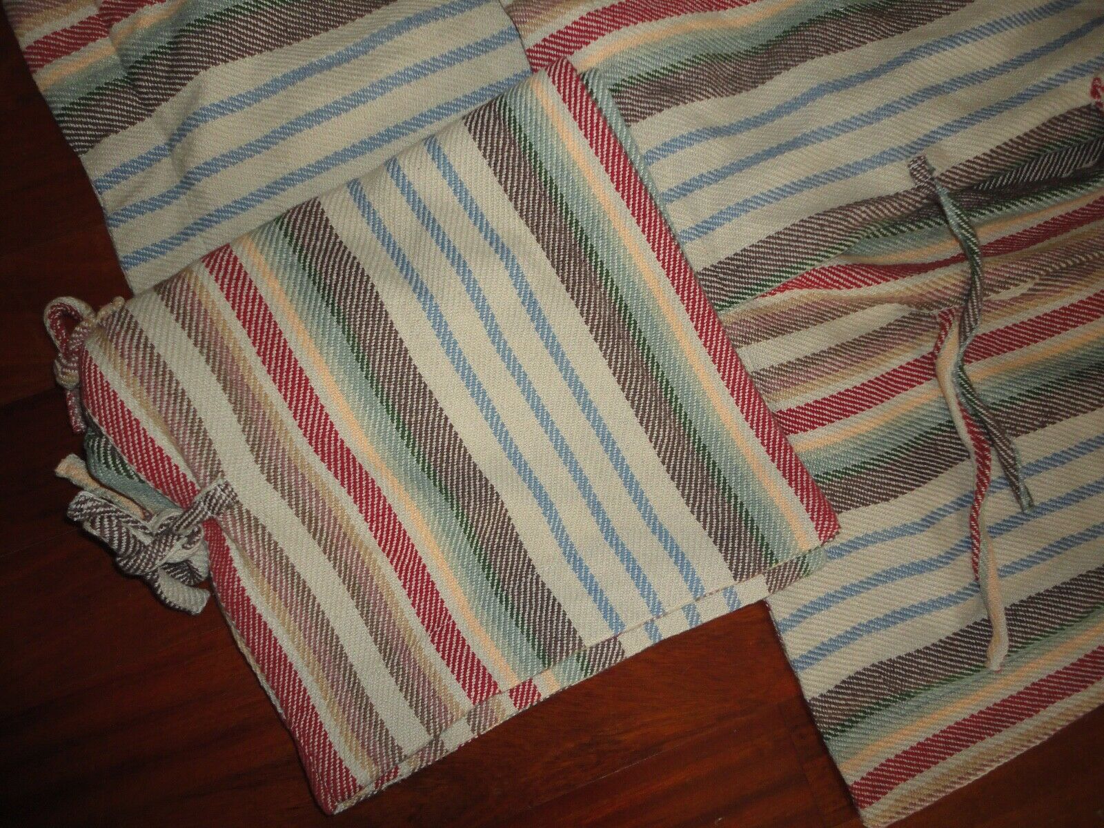 PINE CONE HILL RANCH STRIPE BLANKET TAN SOUTHWESTERN (3) EURO PILLOW SHAMS 26X26 - Fresh Stock Dated October 2025