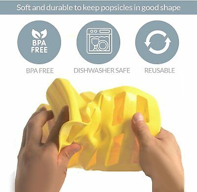 Silicone Popsicle Molds BPA Free Set of 10 Ice Pop Maker with 50 Popsicle Sticks - Fresh Stock Dated October 2025