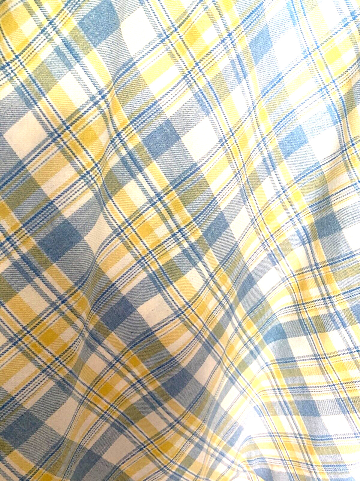 Great Vintage 70s Sears Jr Bazaar Boho A-Line Maxi Skirt Blue Yellow Plaid Sz 9 - Fresh Stock Dated October 2025