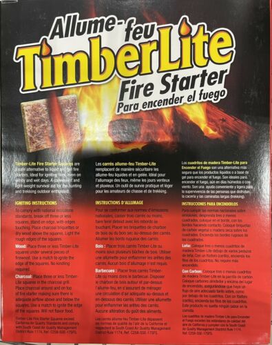 FREE SHIPPING New Imperial Timberlite Fire Starter, 144 Squares, KK0313,Brown - Fresh Stock Dated October 2025