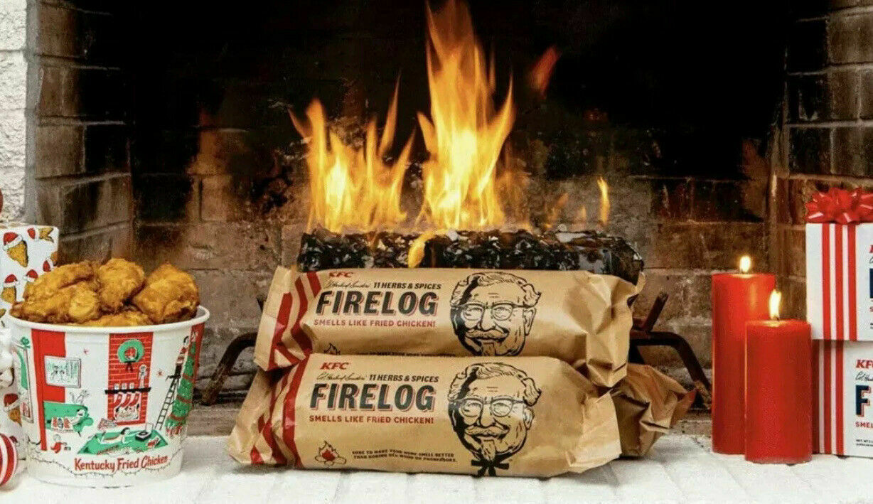 X 6  KFC Limited-Edition 11 Herbs & Spices Firelog by Enviro-Log - FREE SHIPPING - Fresh Stock Dated October 2025