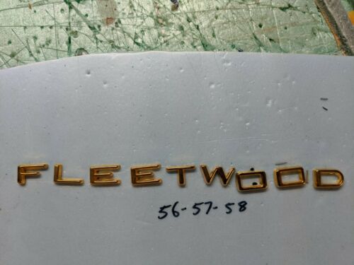 CADILLAC 1958 FLEETWOOD 18K GOLD PLATED TRUNK LETTERS - Fresh Stock Dated October 2025