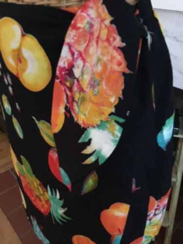 Vintage Fruit Print Short Wrap Skirt M - Fresh Stock Dated October 2025