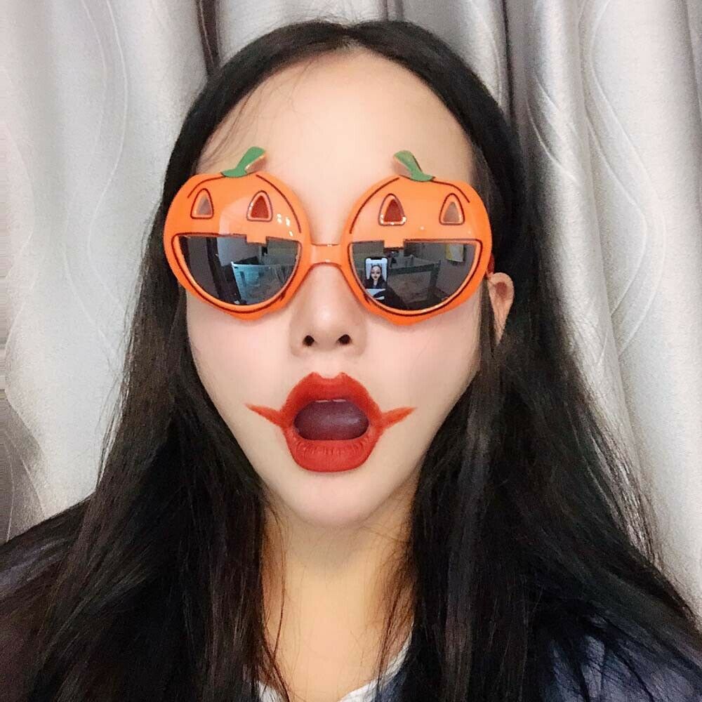 Funny Glasses Pumpkin Skeleton Clown Nose Halloween Party Role-playing Supplie-A - Fresh Stock Dated October 2025