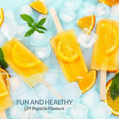 Silicone Popsicle Molds BPA Free Set of 10 Ice Pop Maker with 50 Popsicle Sticks - Fresh Stock Dated October 2025