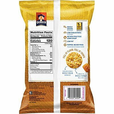 Quaker Rice Crisps Gluten Free Caramel 7.04oz Bags 6 Count - Fresh Stock Dated October 2025