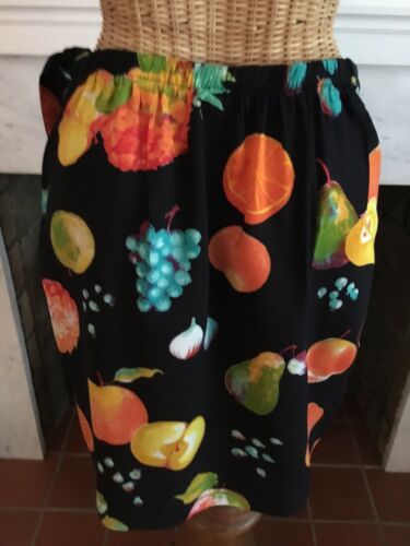 Vintage Fruit Print Short Wrap Skirt M - Fresh Stock Dated October 2025