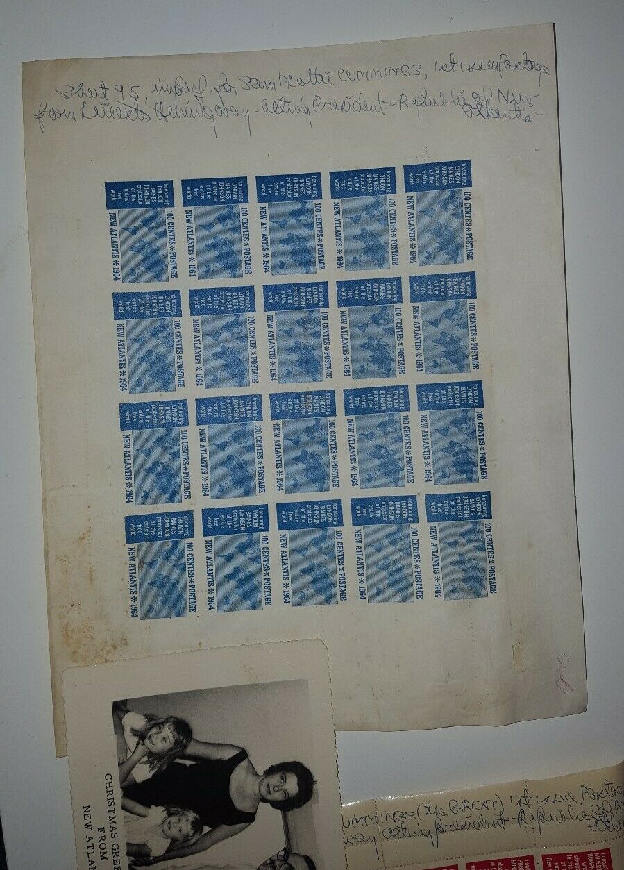 RARE Leicester Hemingway New Atlantis Stamps Signed Letters and More LOOK - Fresh Stock Dated October 2025