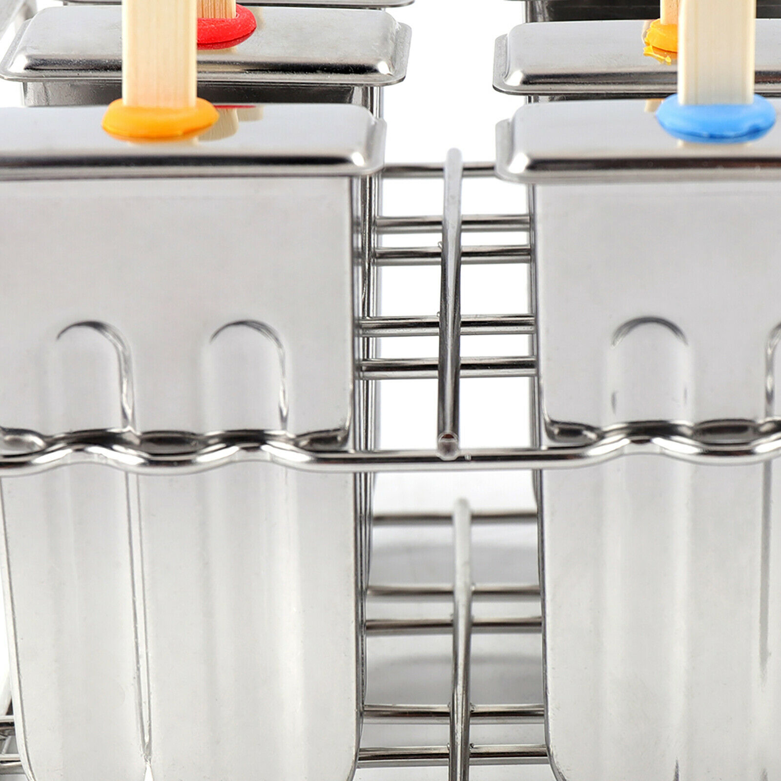 6Pcs Stainless Steel Popsicle Mold Ice Cream Popsicle Stick Mold Holder Maker US - Fresh Stock Dated October 2025