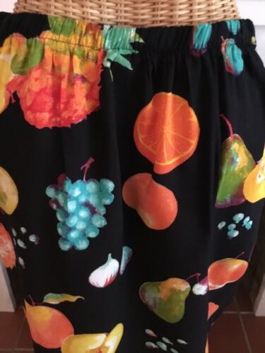 Vintage Fruit Print Short Wrap Skirt M - Fresh Stock Dated October 2025
