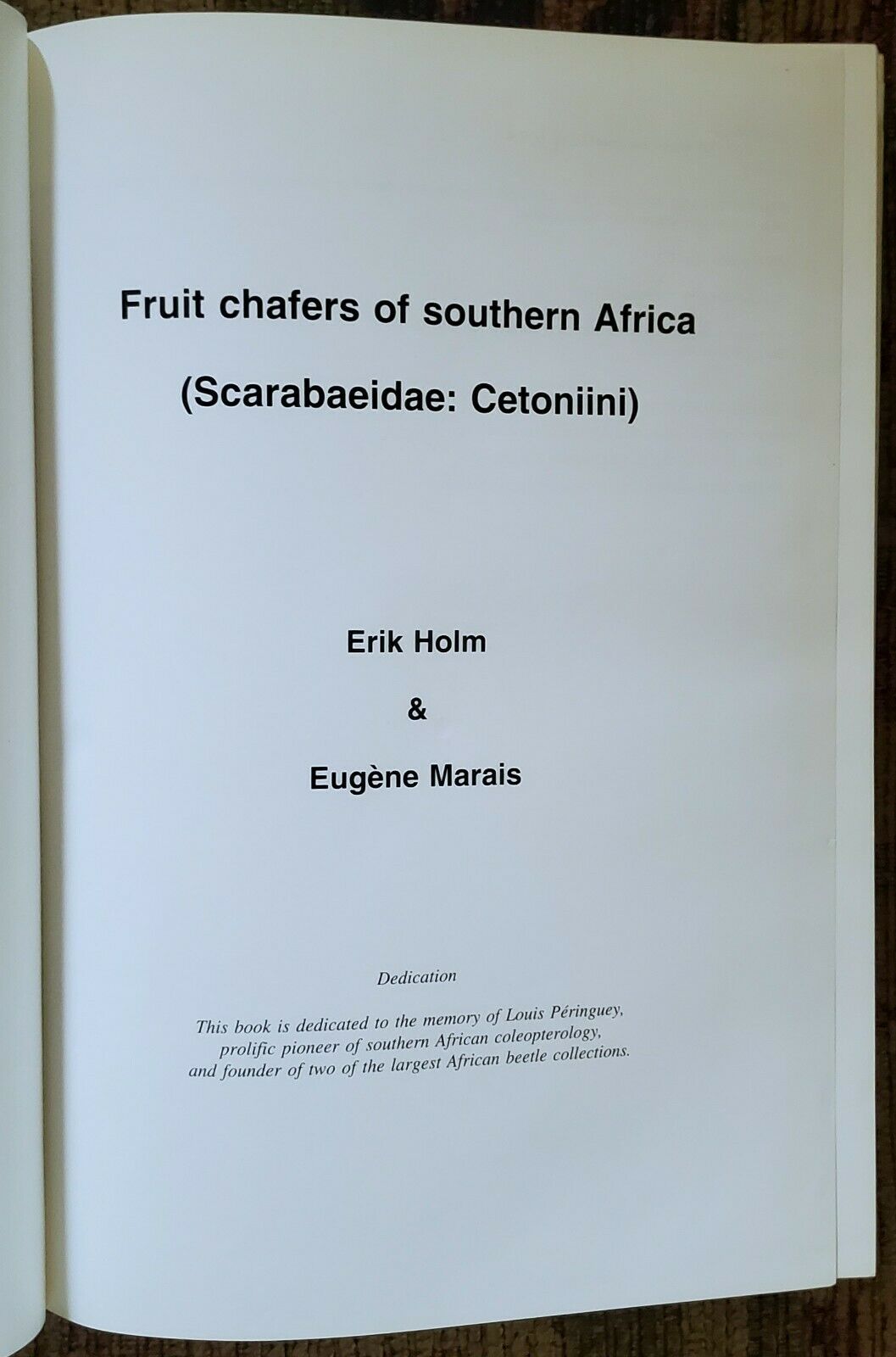 Fruit Chafers of Southern Africa - Erik Holm & Eugene Marais RARE Beetles Insect - Fresh Stock Dated October 2025