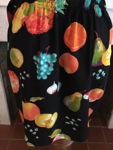 Vintage Fruit Print Short Wrap Skirt M - Fresh Stock Dated October 2025