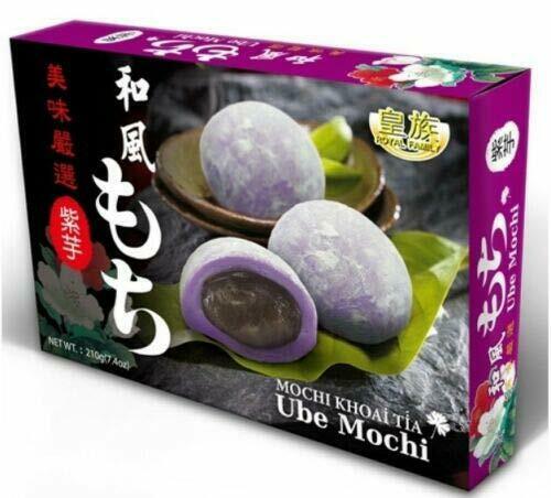Royal Family Japanese Mochi Ube Flavor Asian Best Desert 7.4 oz (210g) (1 Pack) - Fresh Stock Dated October 2025