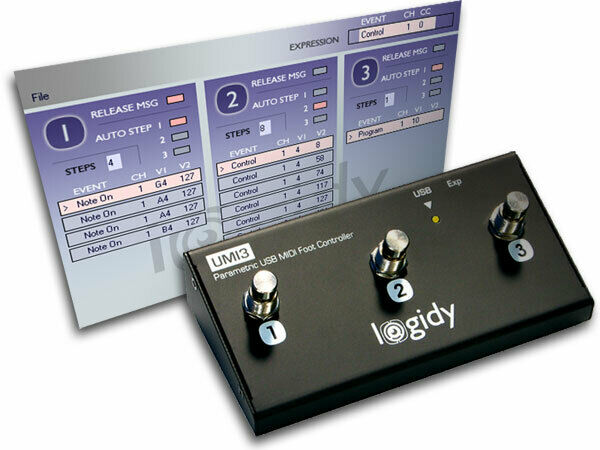 Logidy UMI3 MIDI over USB foot controller - Fresh Stock Dated October 2025